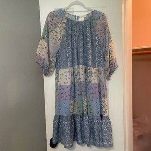 Chic Soul Floral Patchwork Dress
